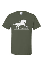 Load image into Gallery viewer, Le Cheval Dri-Power  T-Shirt Military Green
