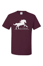 Load image into Gallery viewer, Le Cheval Dri-Power  T-Shirt Maroon
