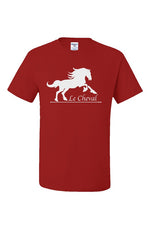 Load image into Gallery viewer, Le Cheval Dri-Power  T-Shirt Cardinal
