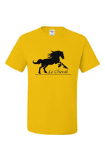 Load image into Gallery viewer, Le Cheval Dri-Power  T-Shirt Gold
