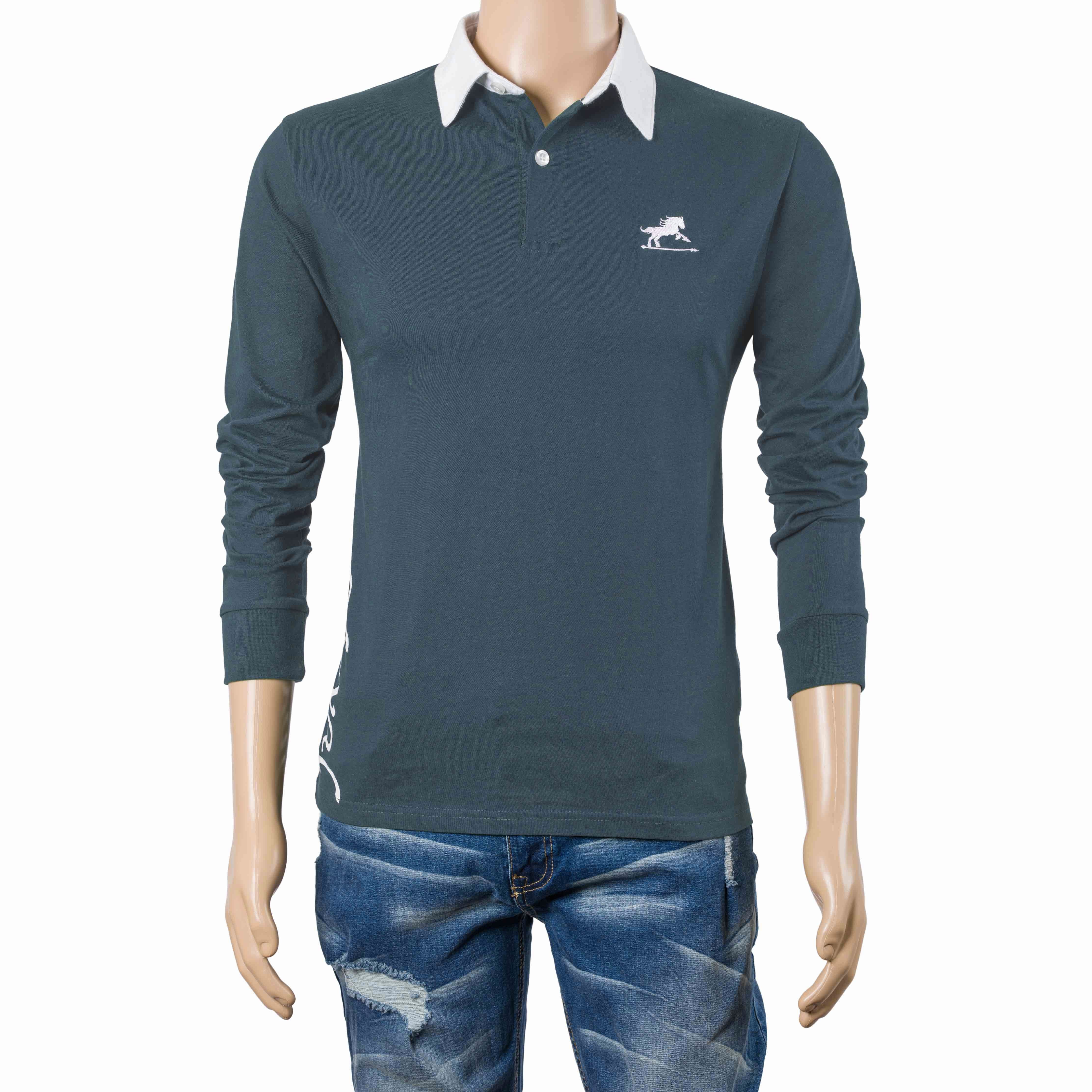 Tailored Fit Long Sleeve Shirt Navy