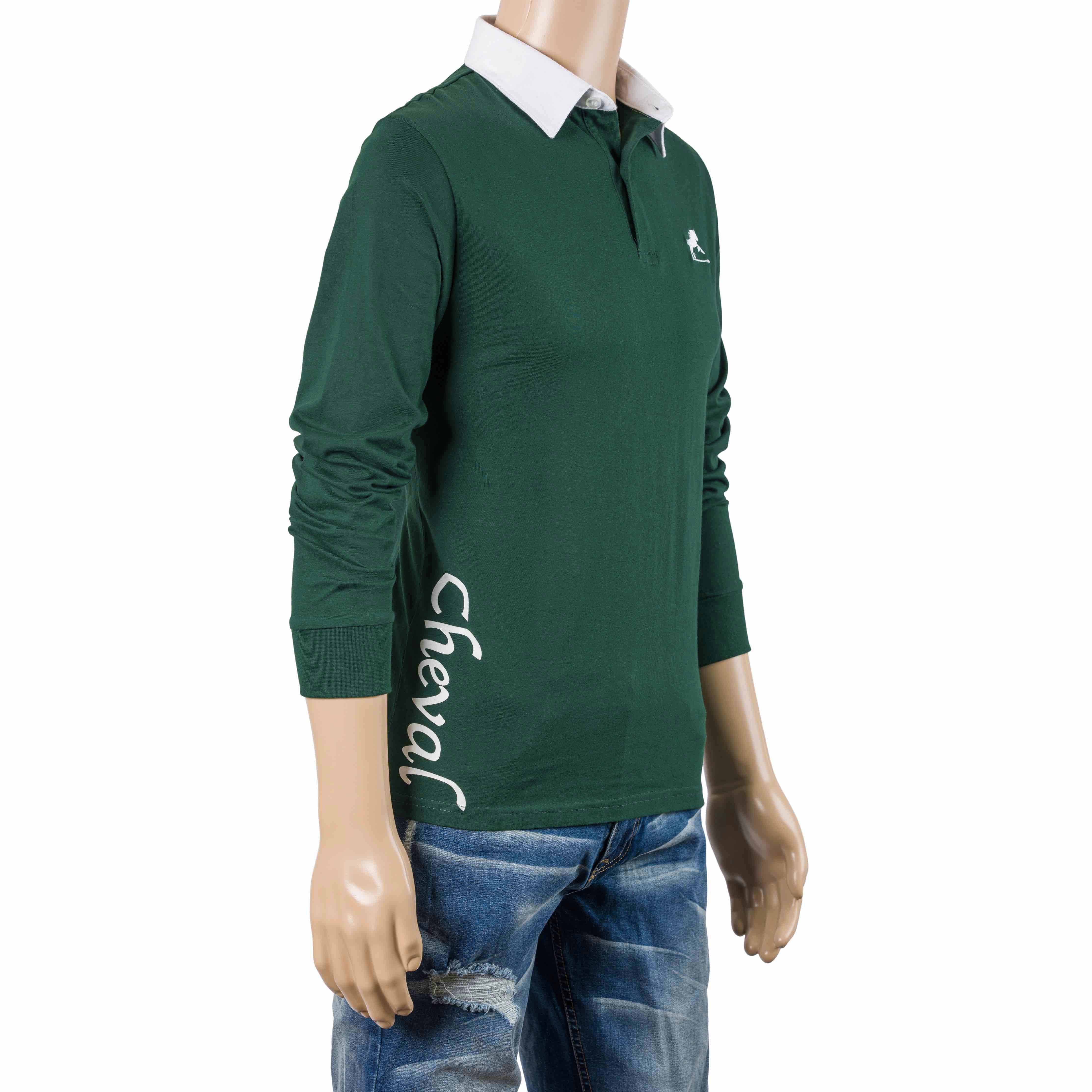 Le Cheval Classic Polo Shirt Royal Green | Tailored Fit