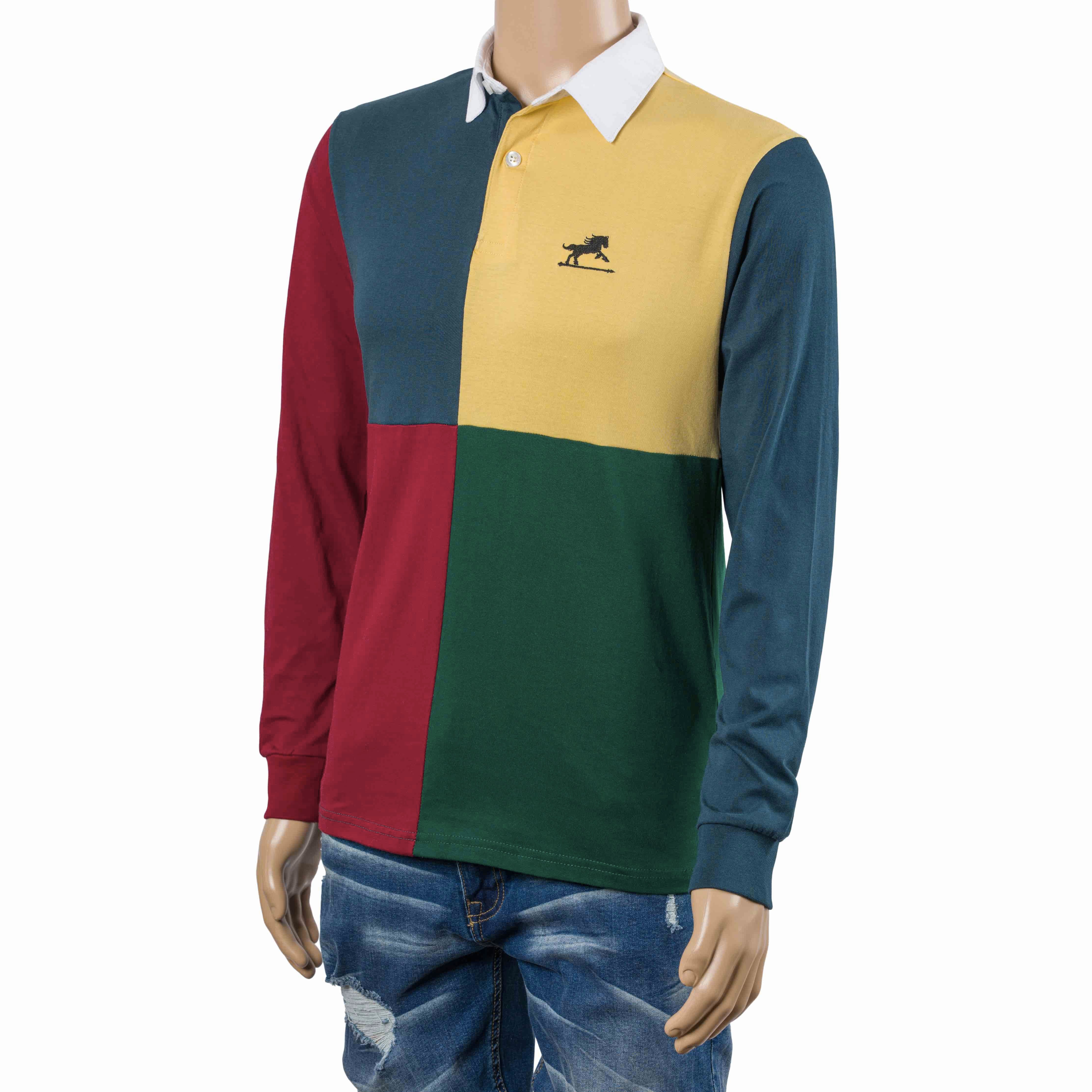 AQ040 - Polo de rugby vintage coupe classique à manches longues